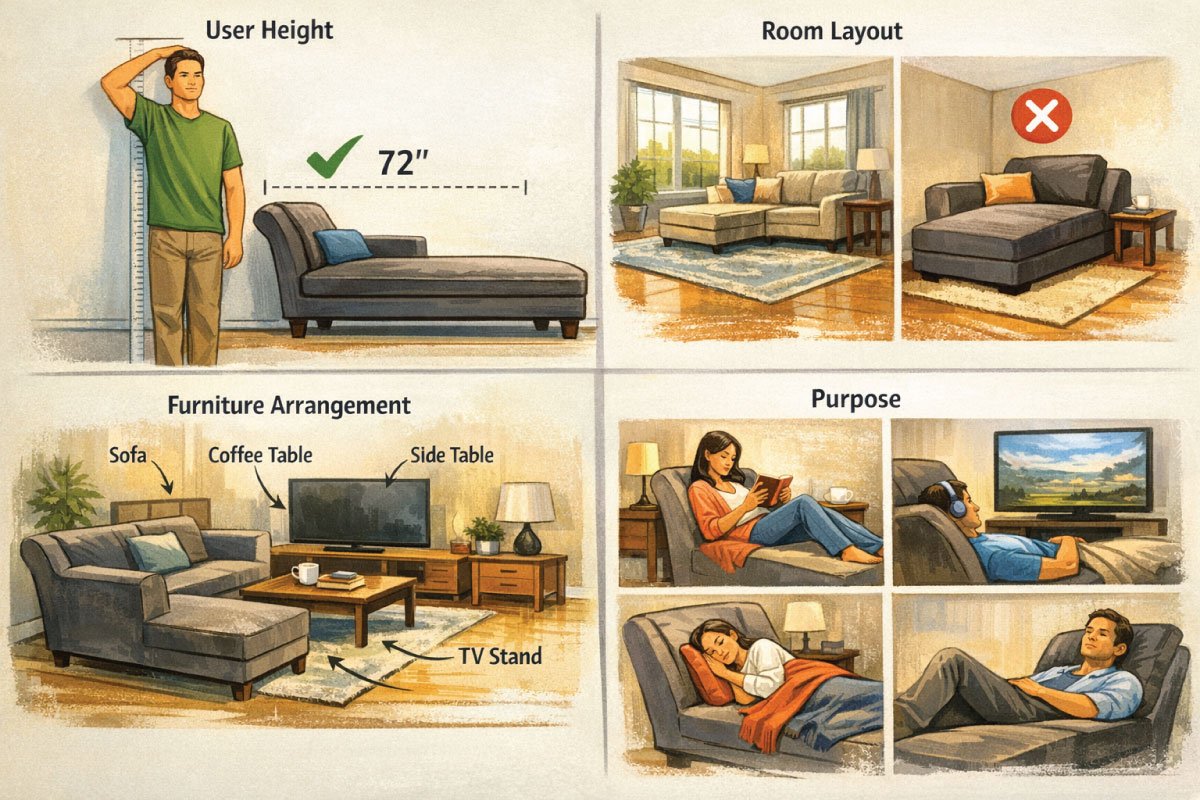 Factors That Affect Chaise Lounge Size Choice