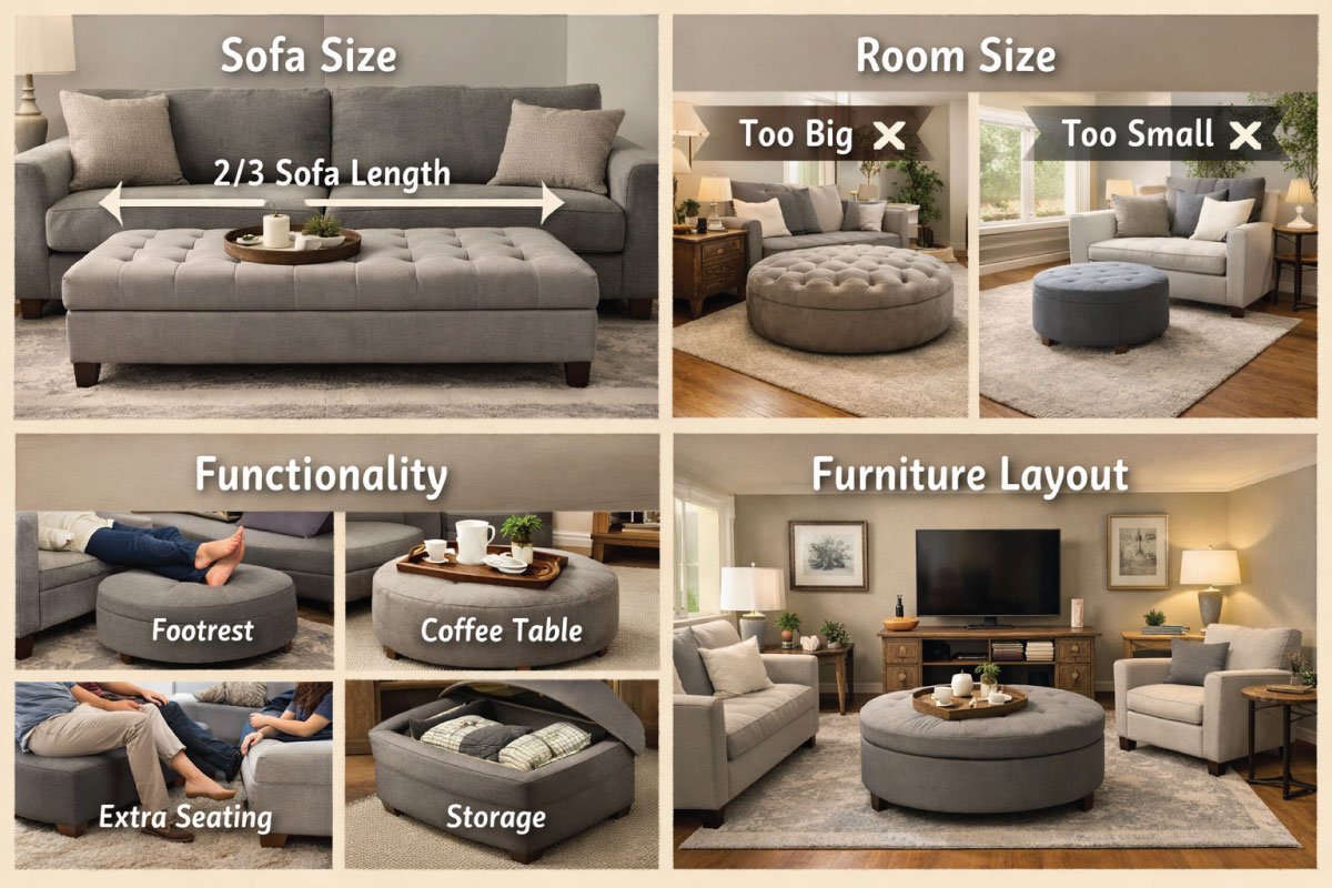 Factors to Consider When Choosing Ottoman Size