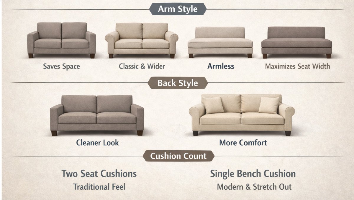 Loveseat Styles and How They Affect Size