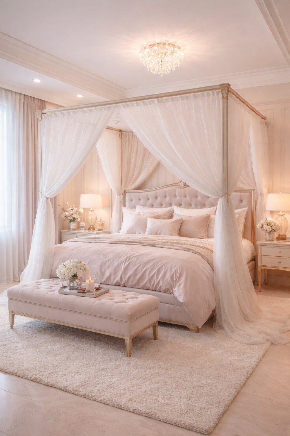 Luxury Bedroom with Canopy Bed degin