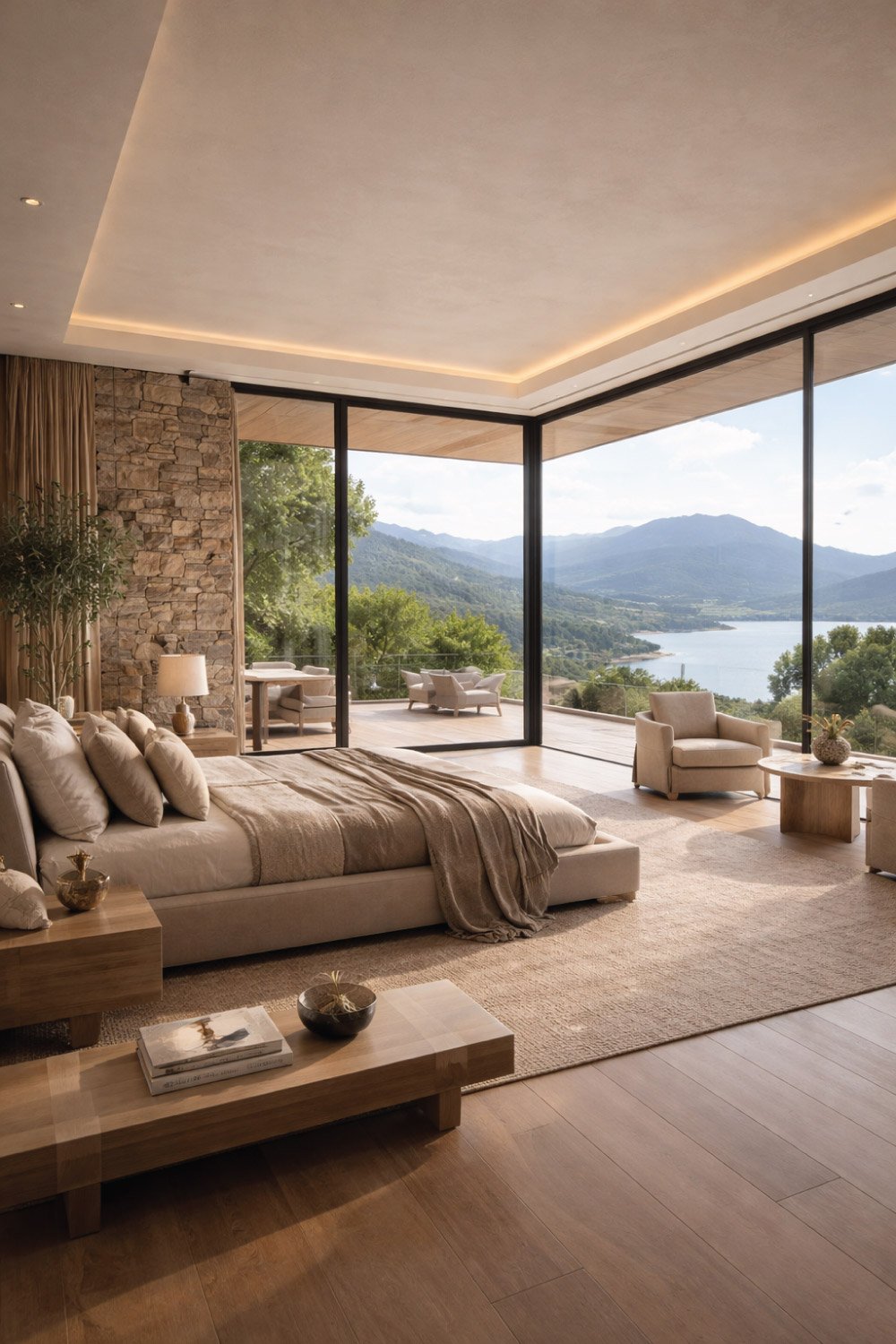 Luxury Bedroom with Panoramic Views degin