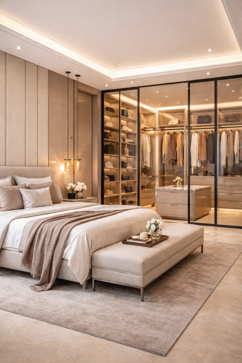 Luxury Bedroom with Walk-In Wardrobe degin