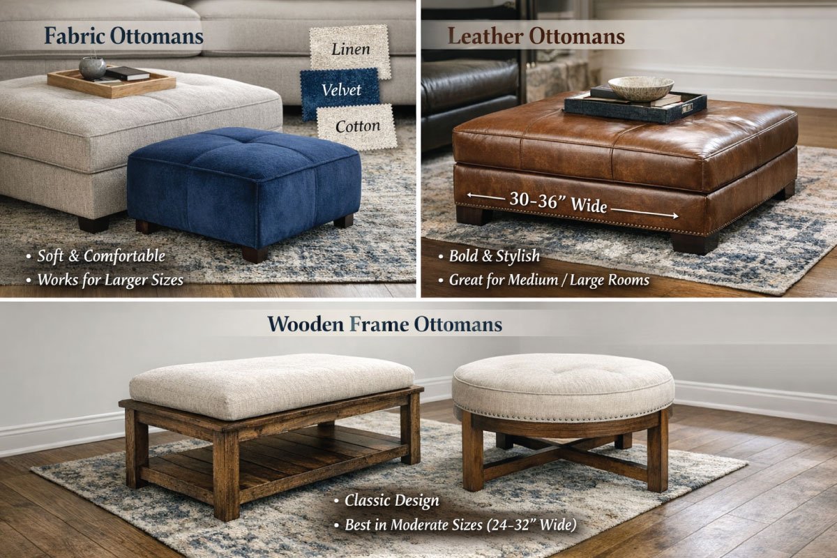 Ottoman Materials and How They Affect Size Choice