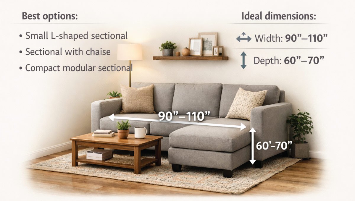 Sectional Sofa Sizes by Room Type