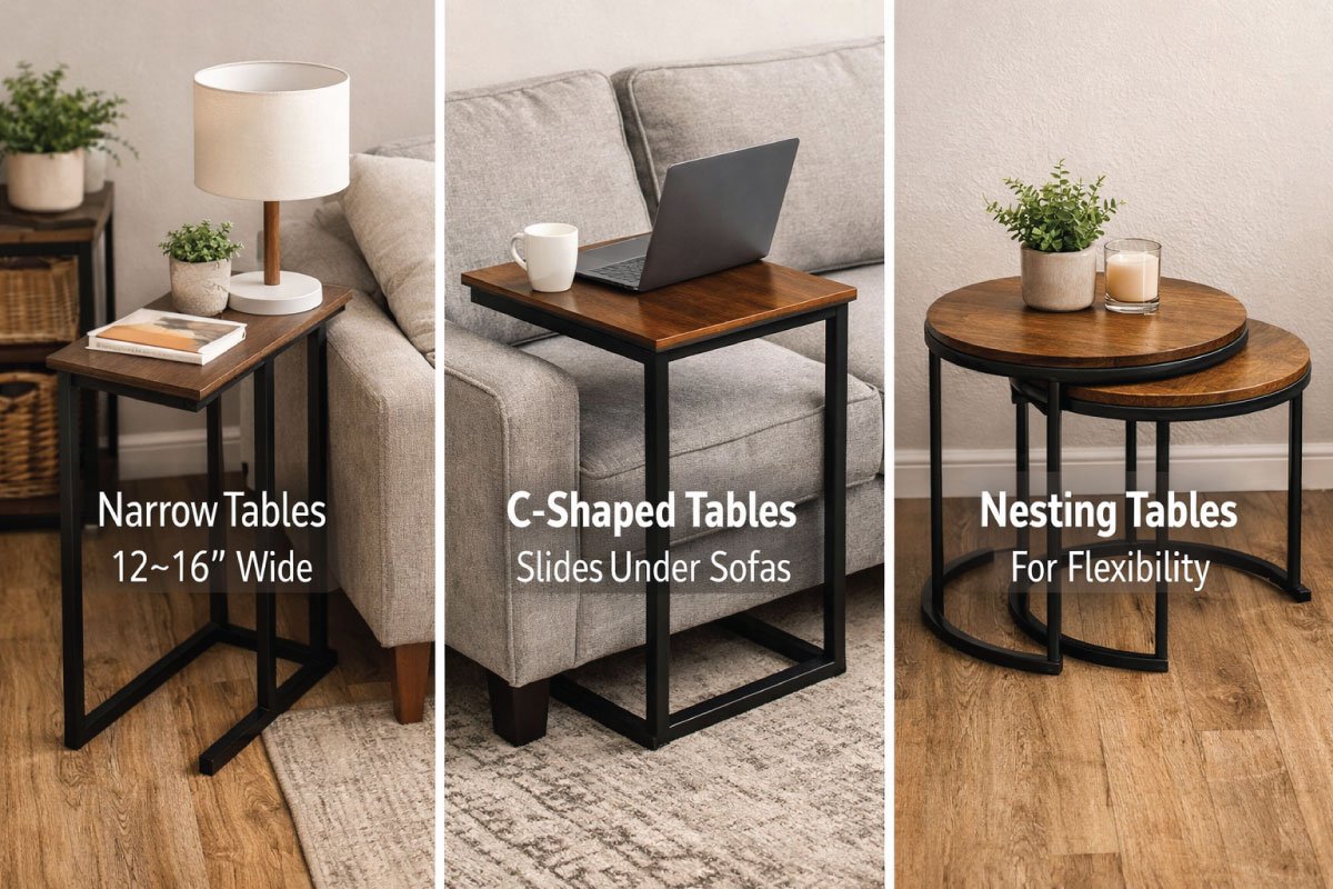 Side Table Sizes for Small Spaces