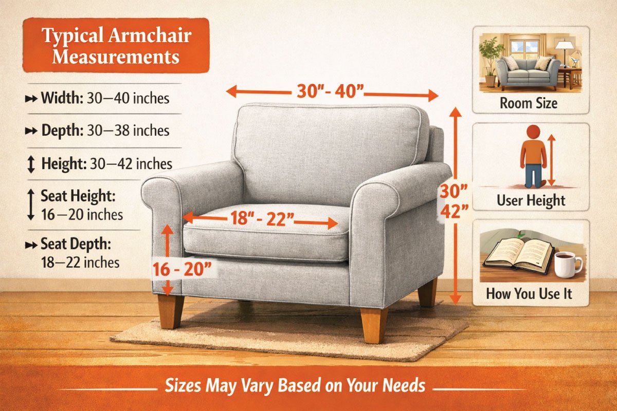 Standard Armchair Dimensions