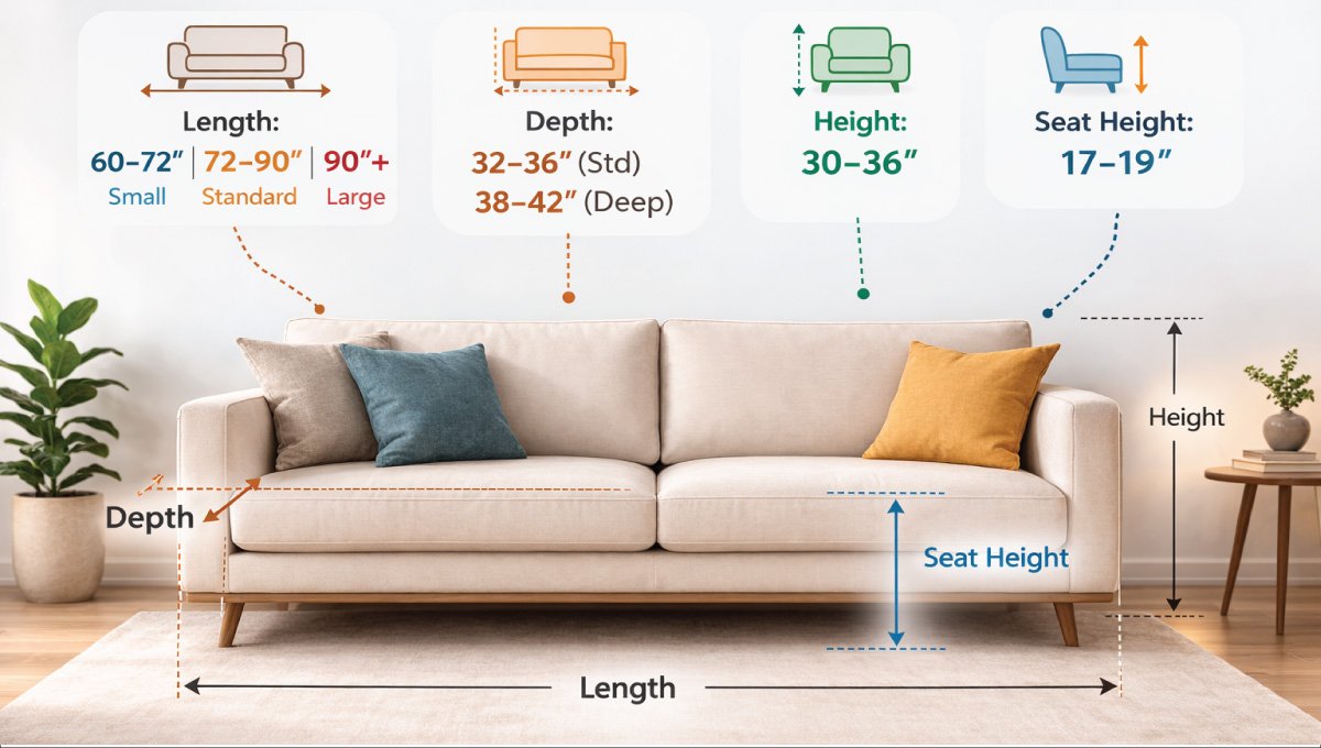 Standard Sofa Dimensions Explained