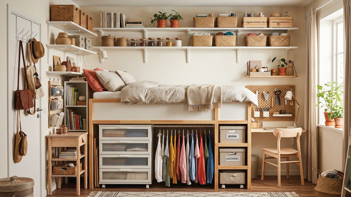 17 Genius Small Bedroom Storage Ideas for Tiny Spaces