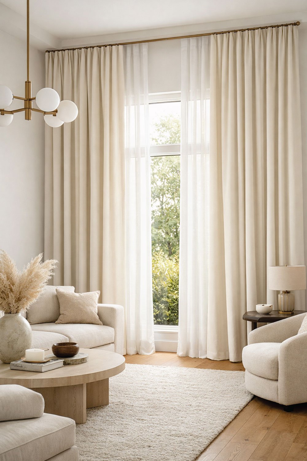 Add Floor-to-Ceiling Curtains