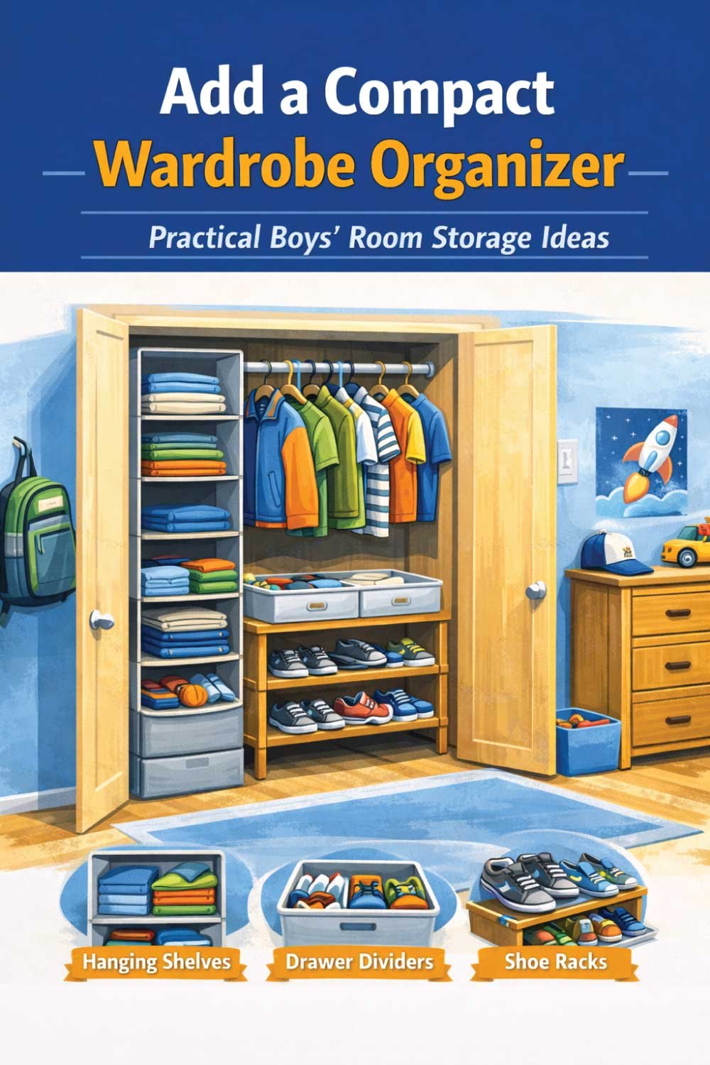 Add a Compact Wardrobe Organizer