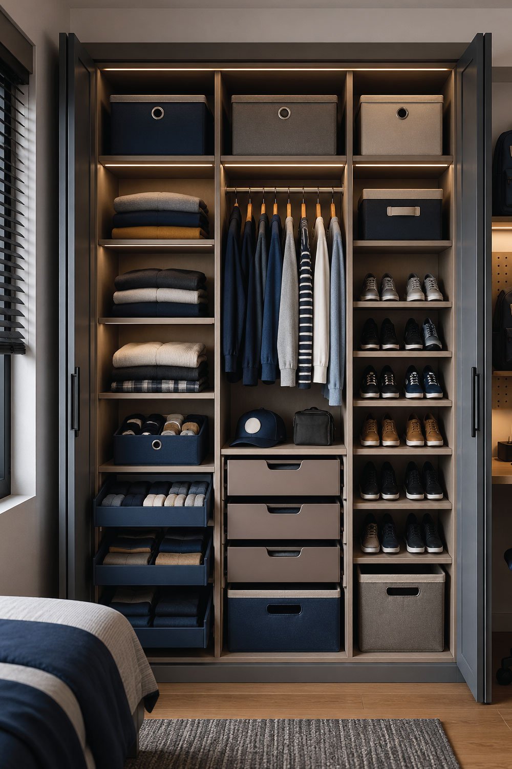 Built-In Closets with Smart Dividers