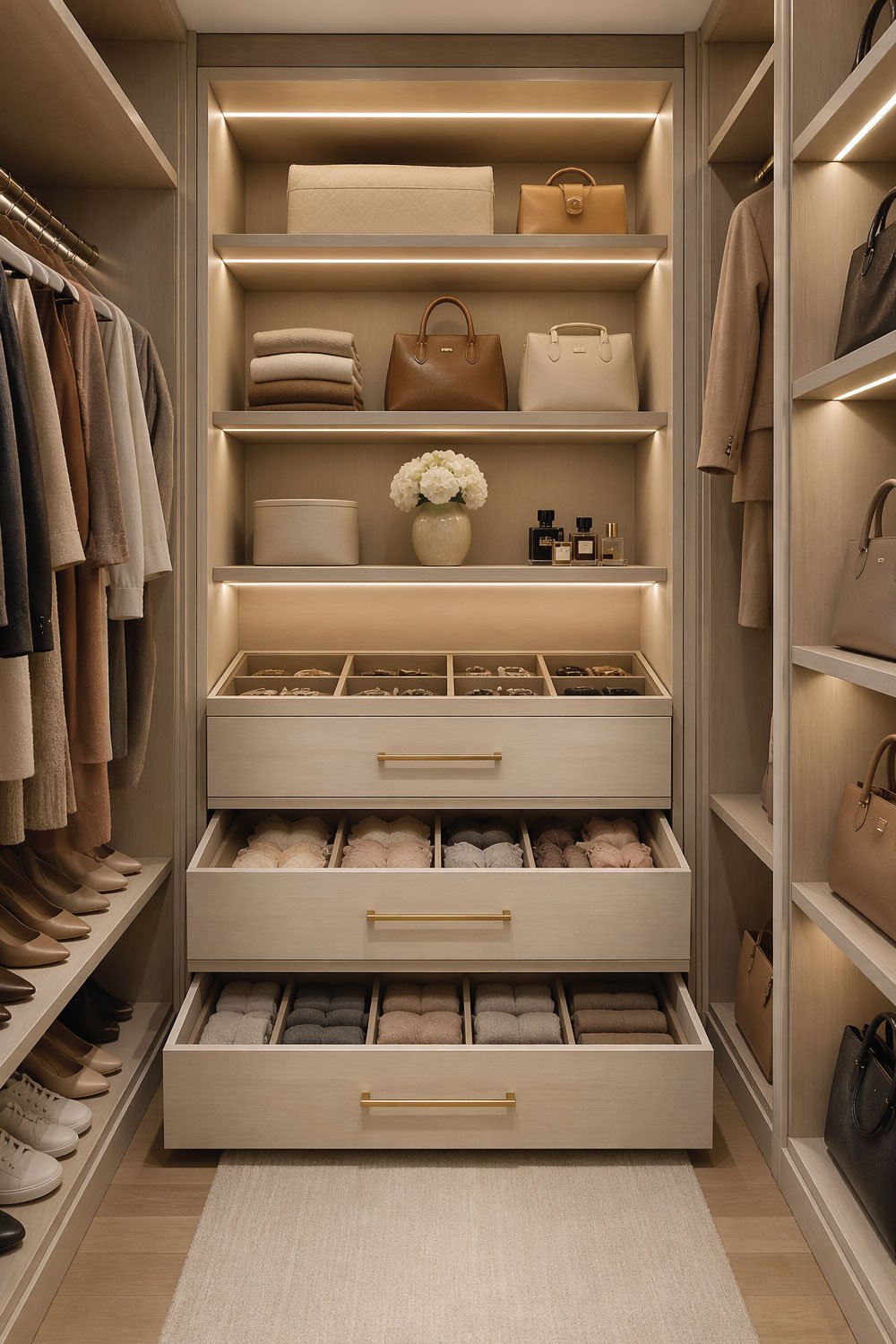 Incorporate Drawers for Hidden Storage