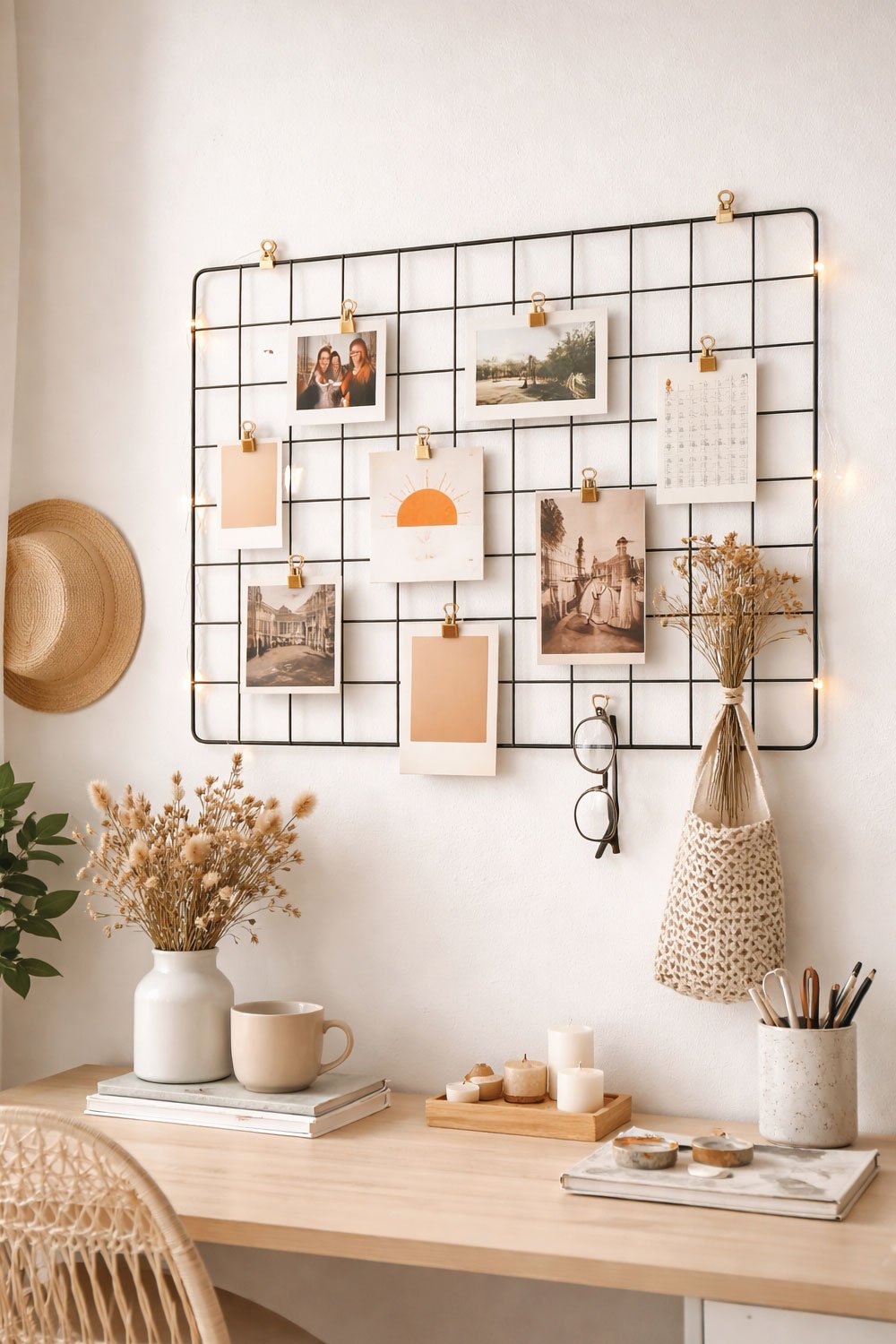 Minimalist Wall Grid or Wire Display
