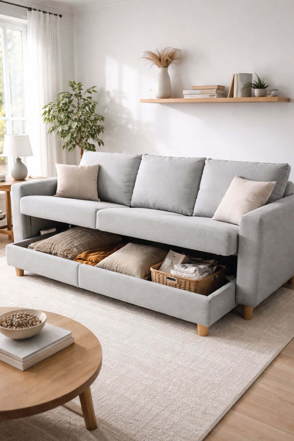 Sofa with Storage Underneath