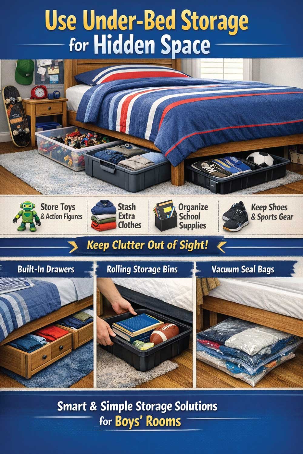 Under-Bed Storage for Hidden Space