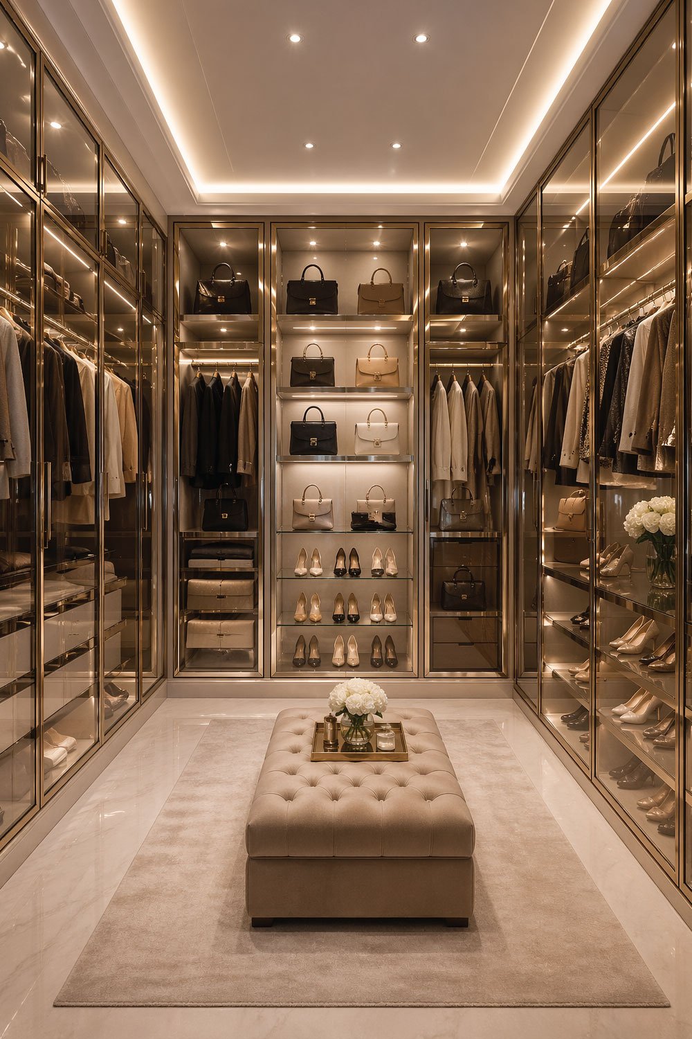 Use Glass Cabinets for Luxury Appeal