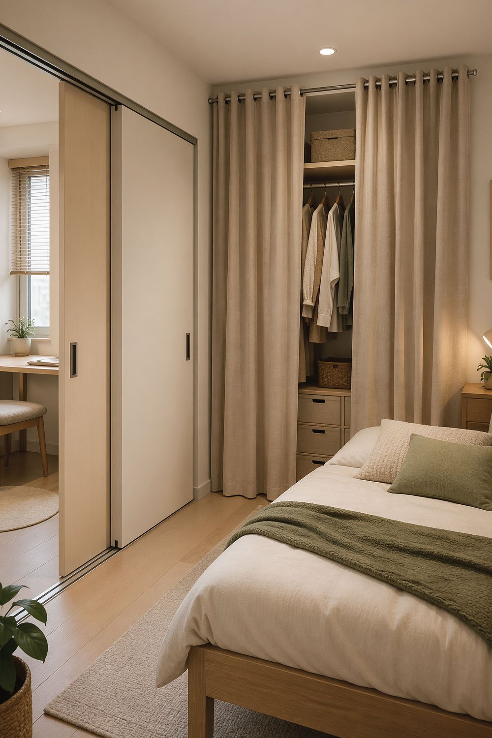 Use Sliding Doors or Curtains
