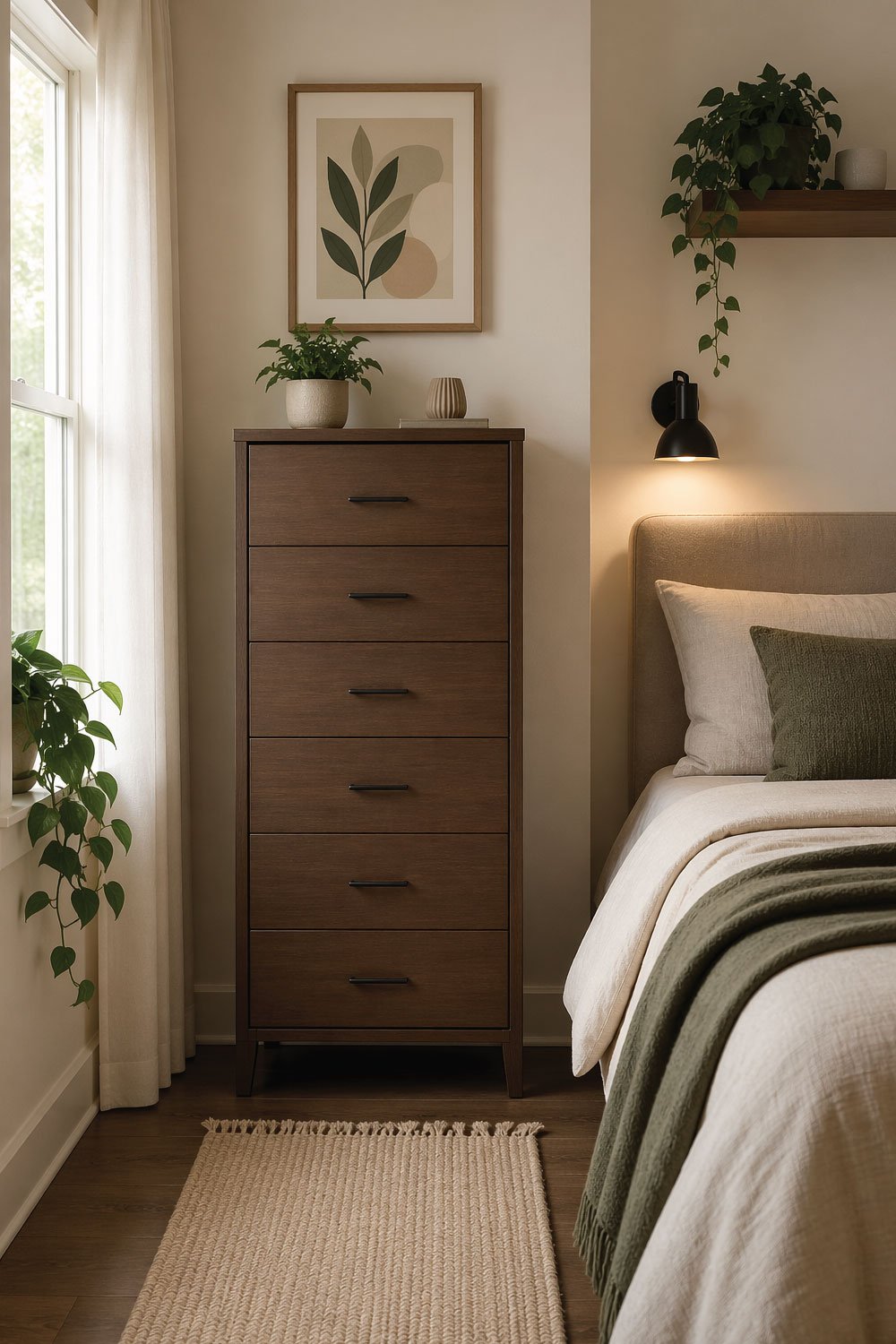 Use Slim Dressers or Tall Chests
