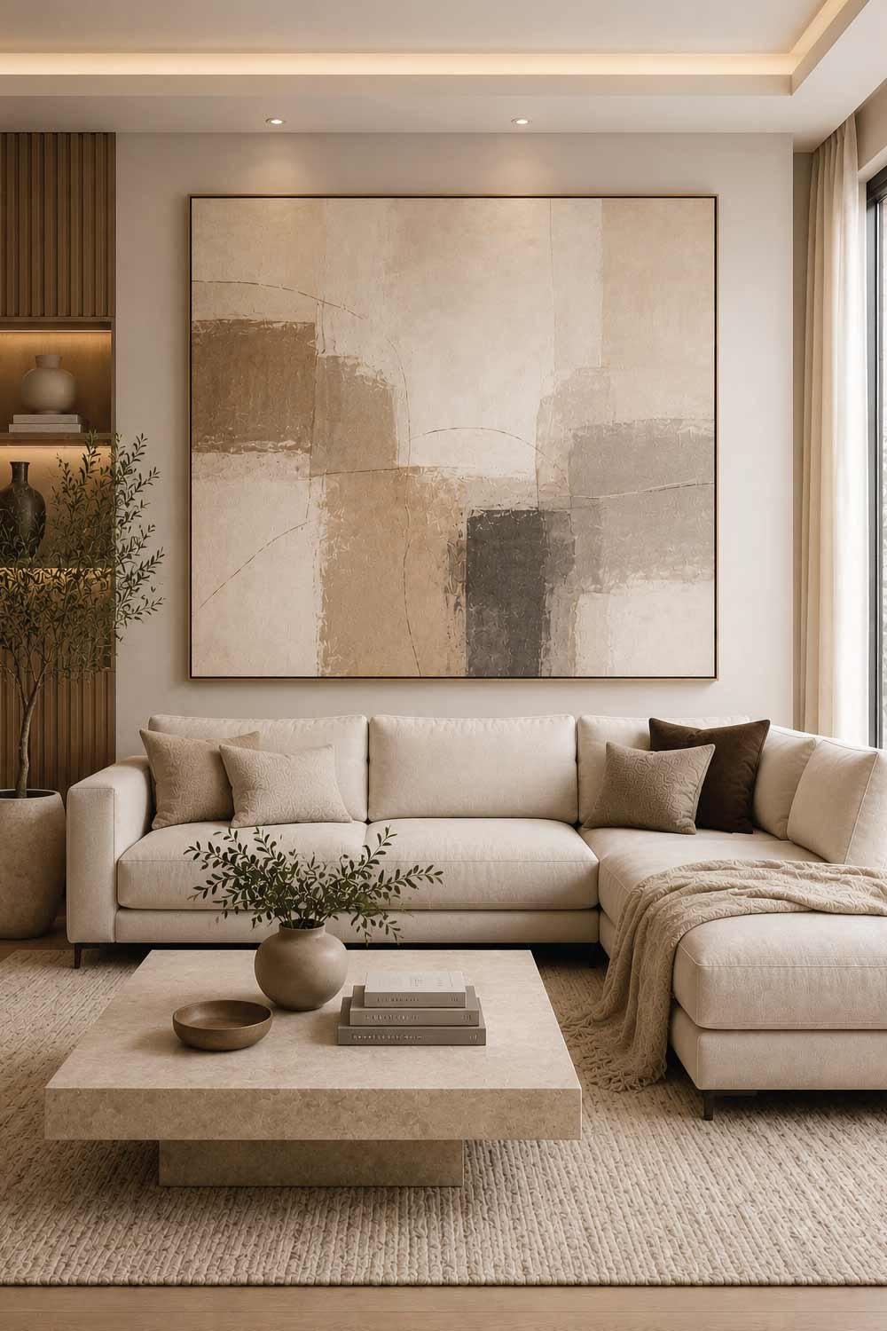 Abstract Art in Soft Neutral Tones