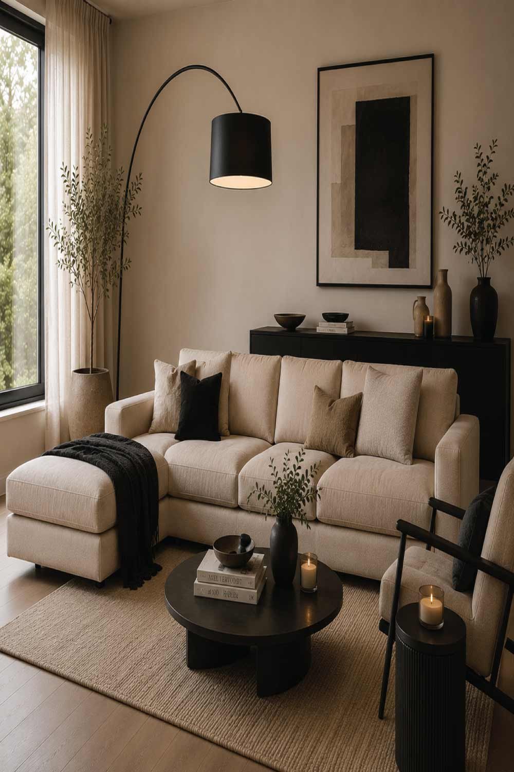 Minimalist Black Arc Floor Lamp