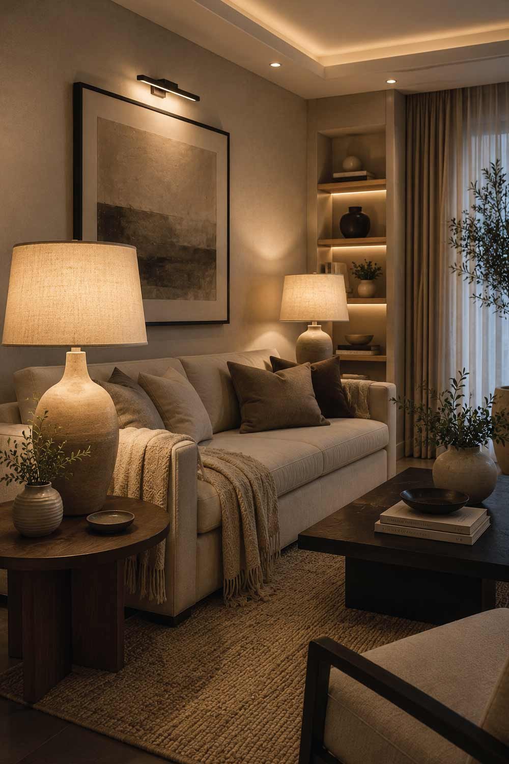Fabric Shaded Lamps for Soft Ambience