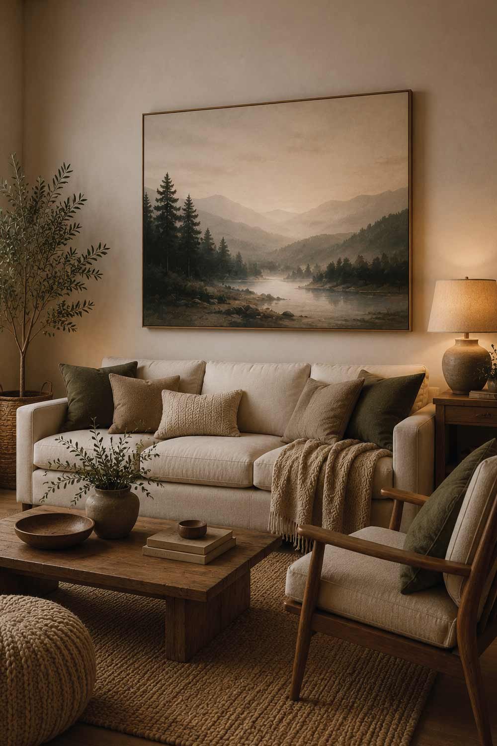Soft Landscape Canvas for a Calming Atmosphere