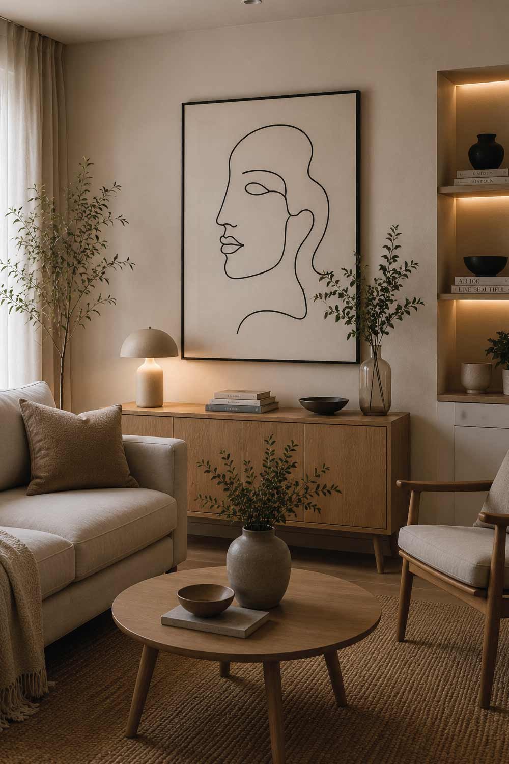 Line Art Canvas for Modern Elegance