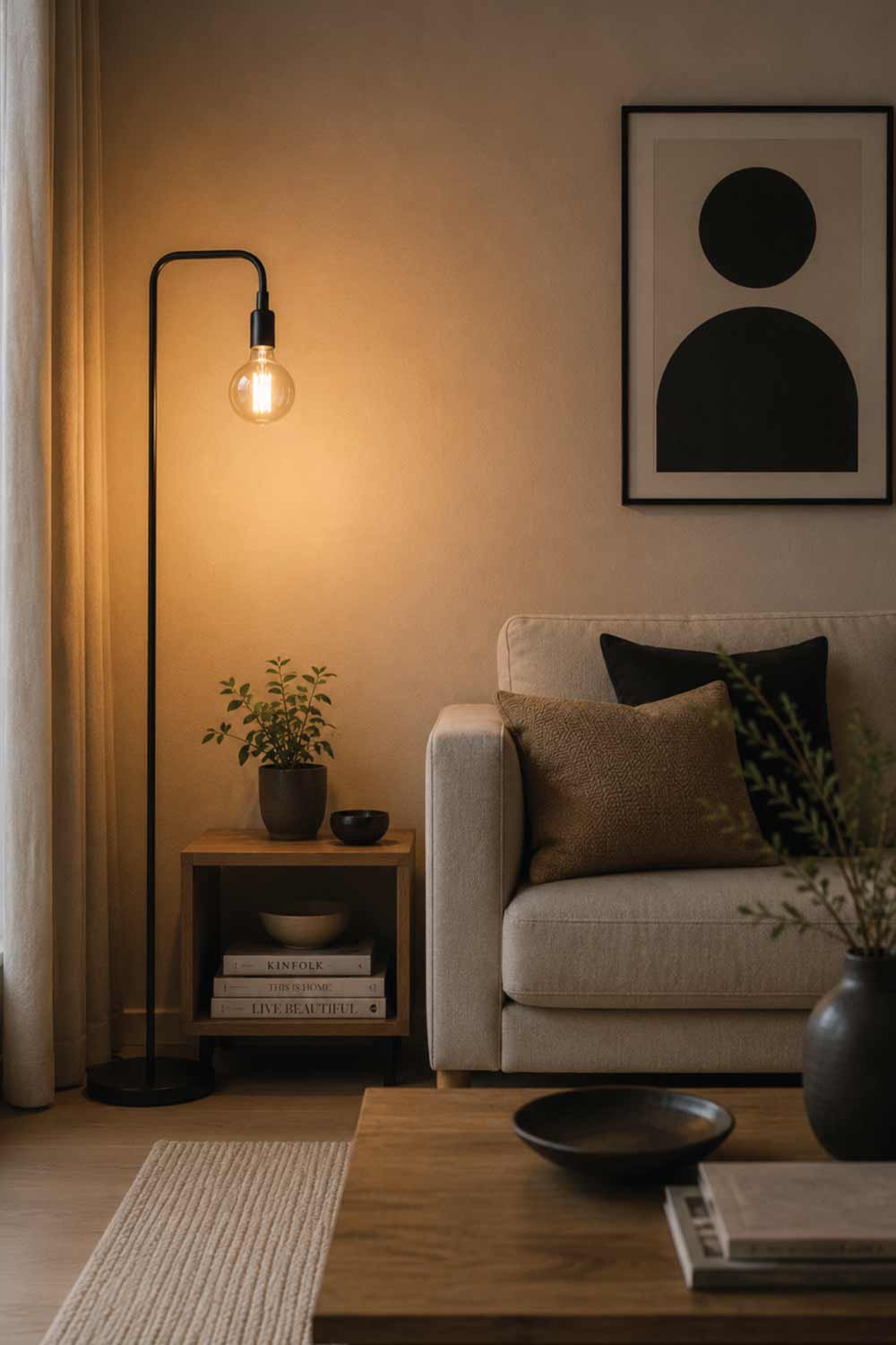 Single-Bulb Floor Lamps with Exposed Simplicity