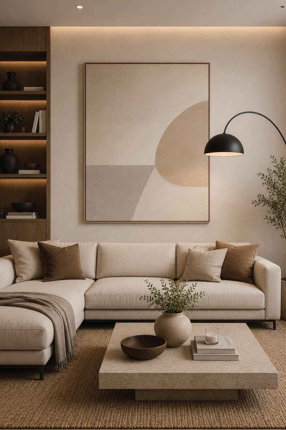 Neutral Minimalist Canvas for Timeless Elegance