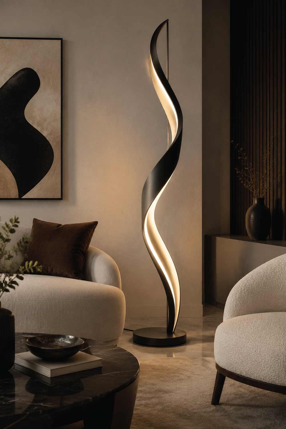 Sculptural Statement Floor Lamps