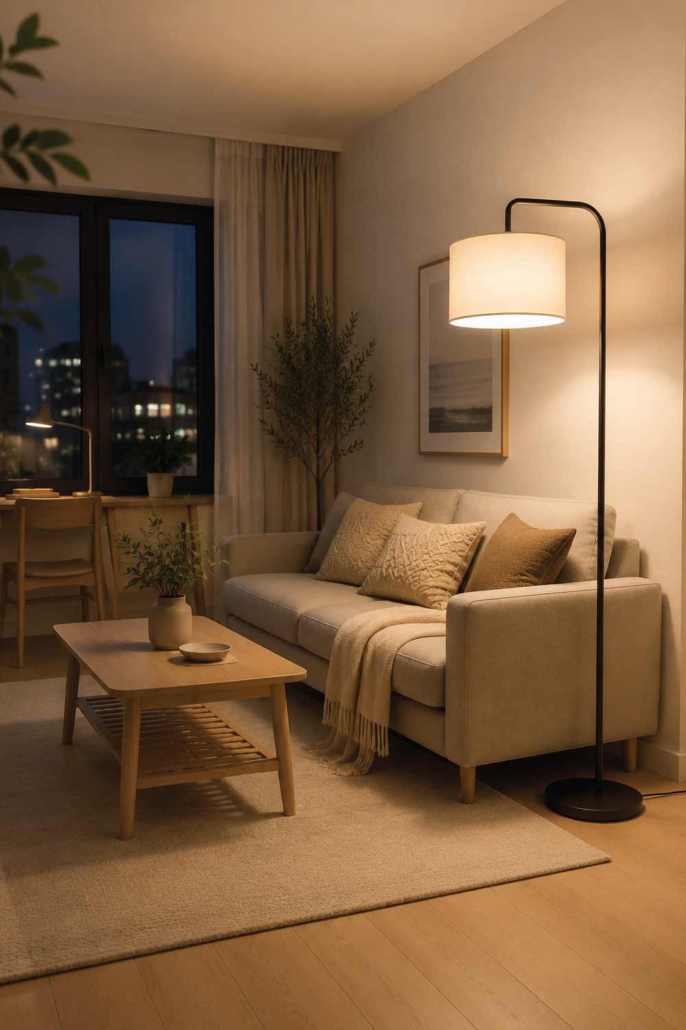 Use Floor Lamps to Save Surface Space