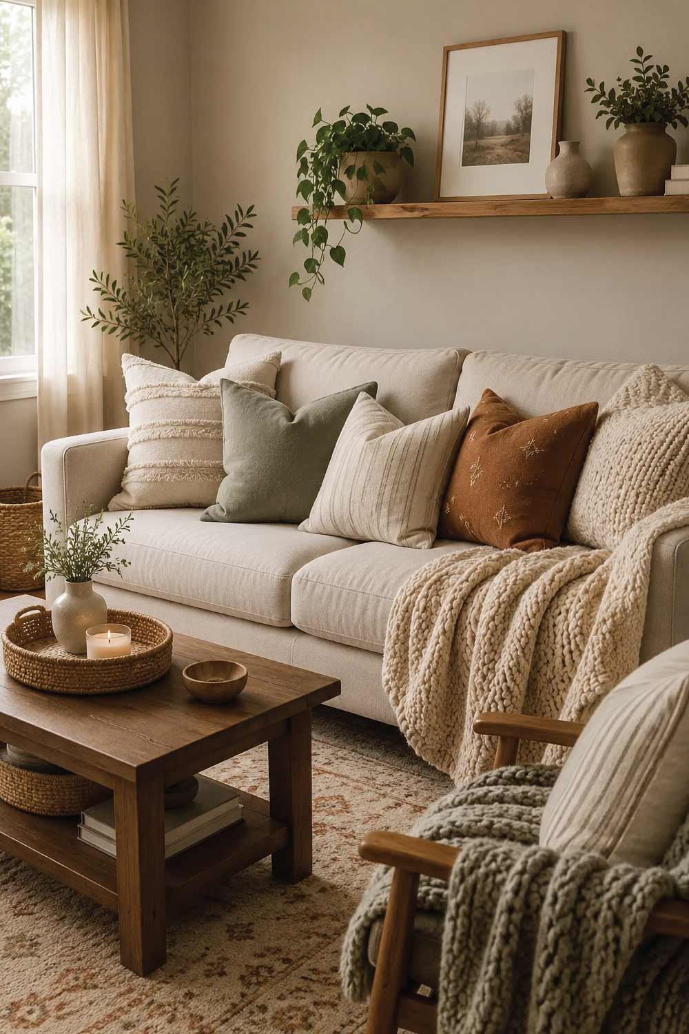 Add Affordable Throw Pillows and Blankets