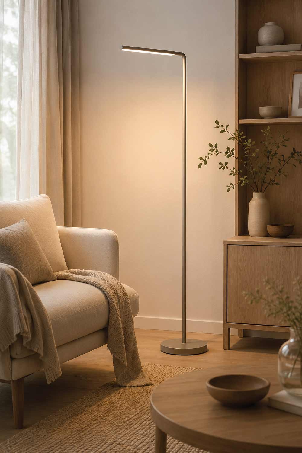 Minimalist LED Floor Lamps for Calm Interiors