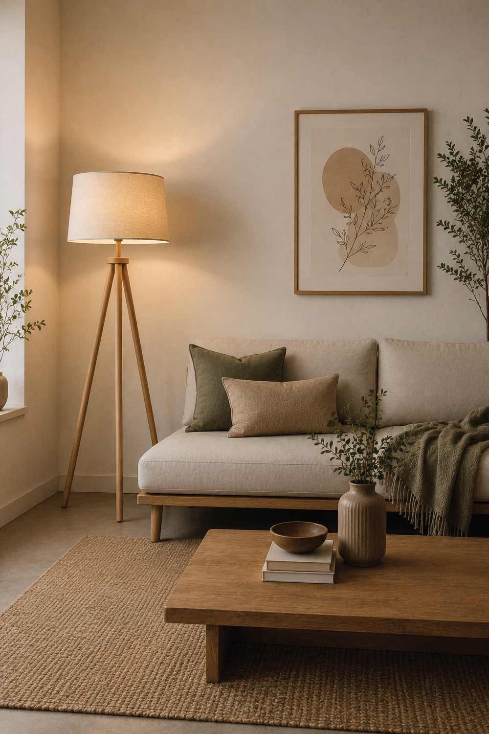 Tripod Floor Lamps with Minimal Detailing