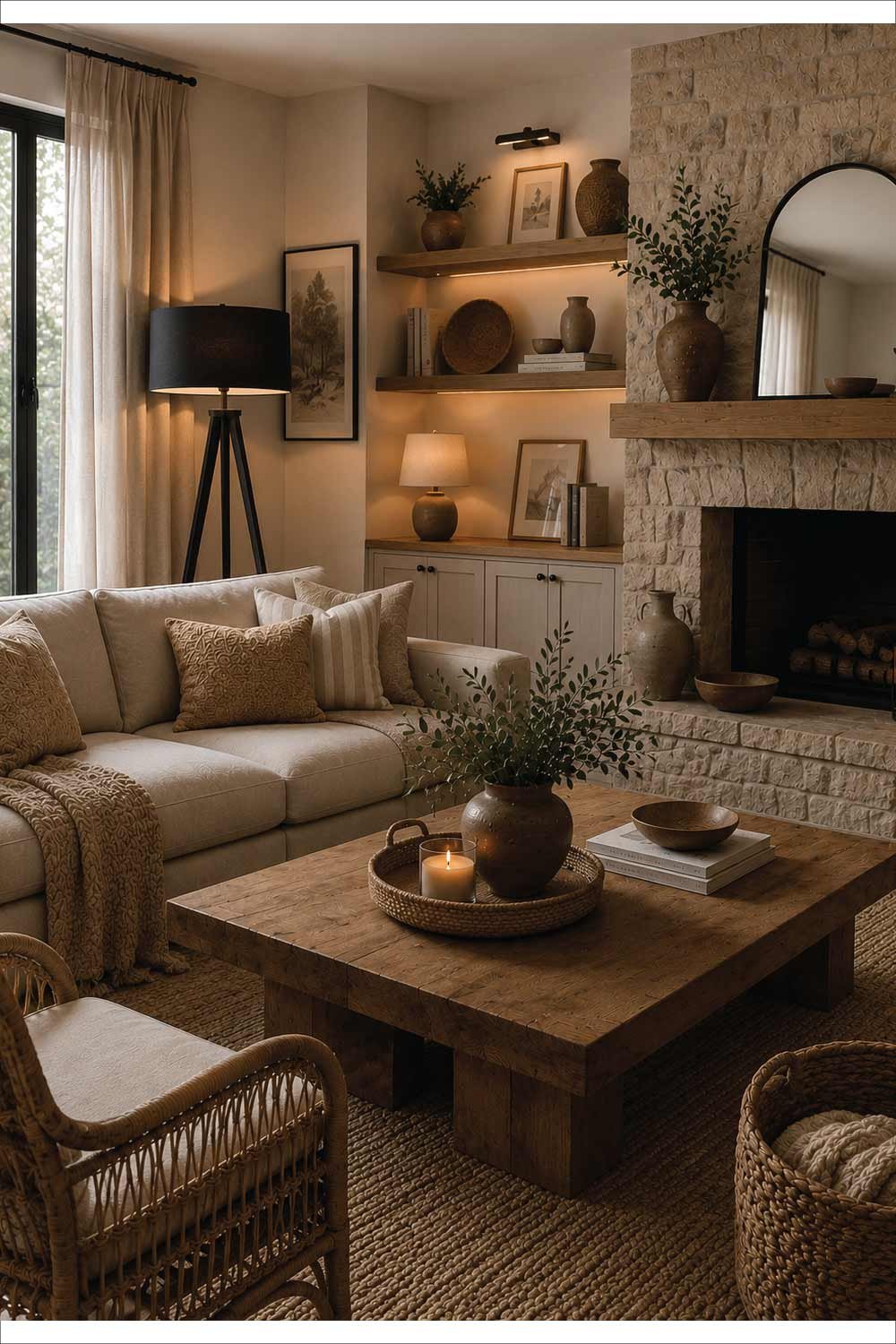 Black Tripod Floor Lamp for Sculptural Appeal