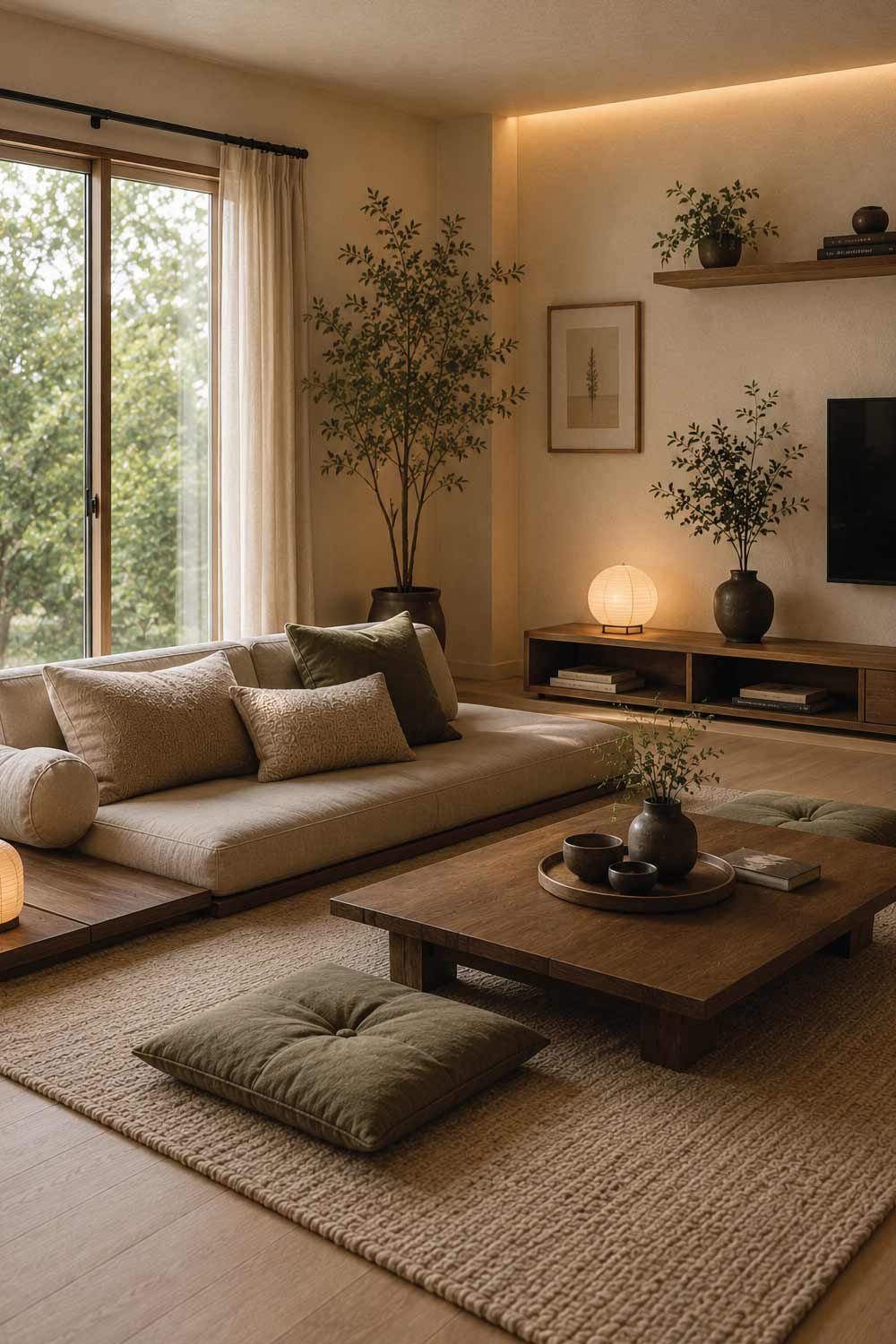 Low Profile Furniture for a Grounded Feel