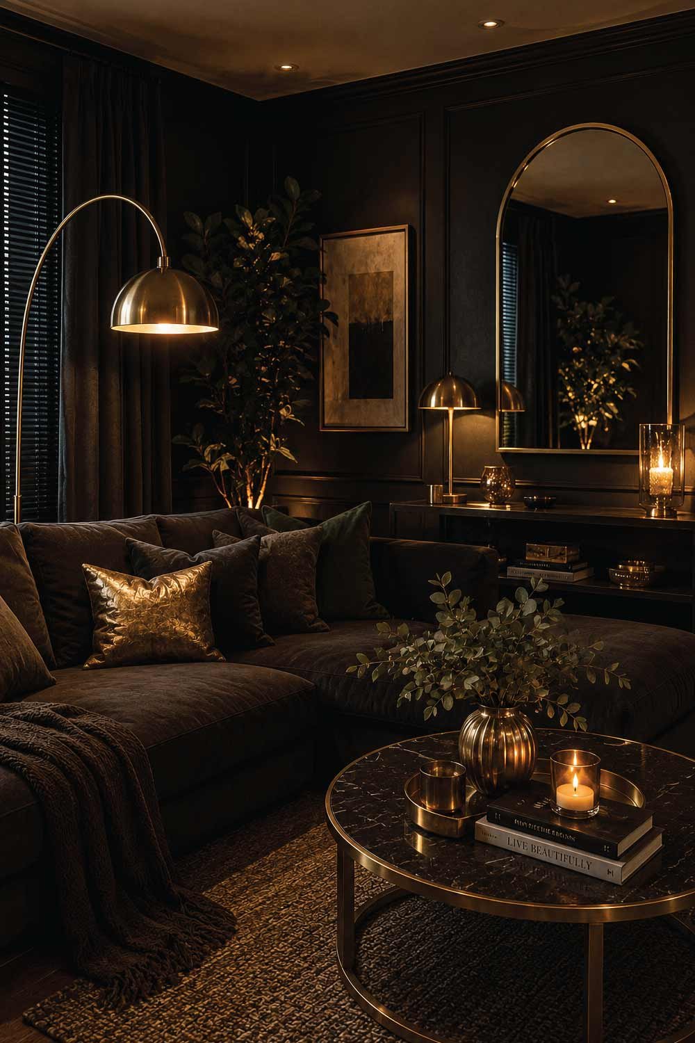 Use Warm Metallic Accents
