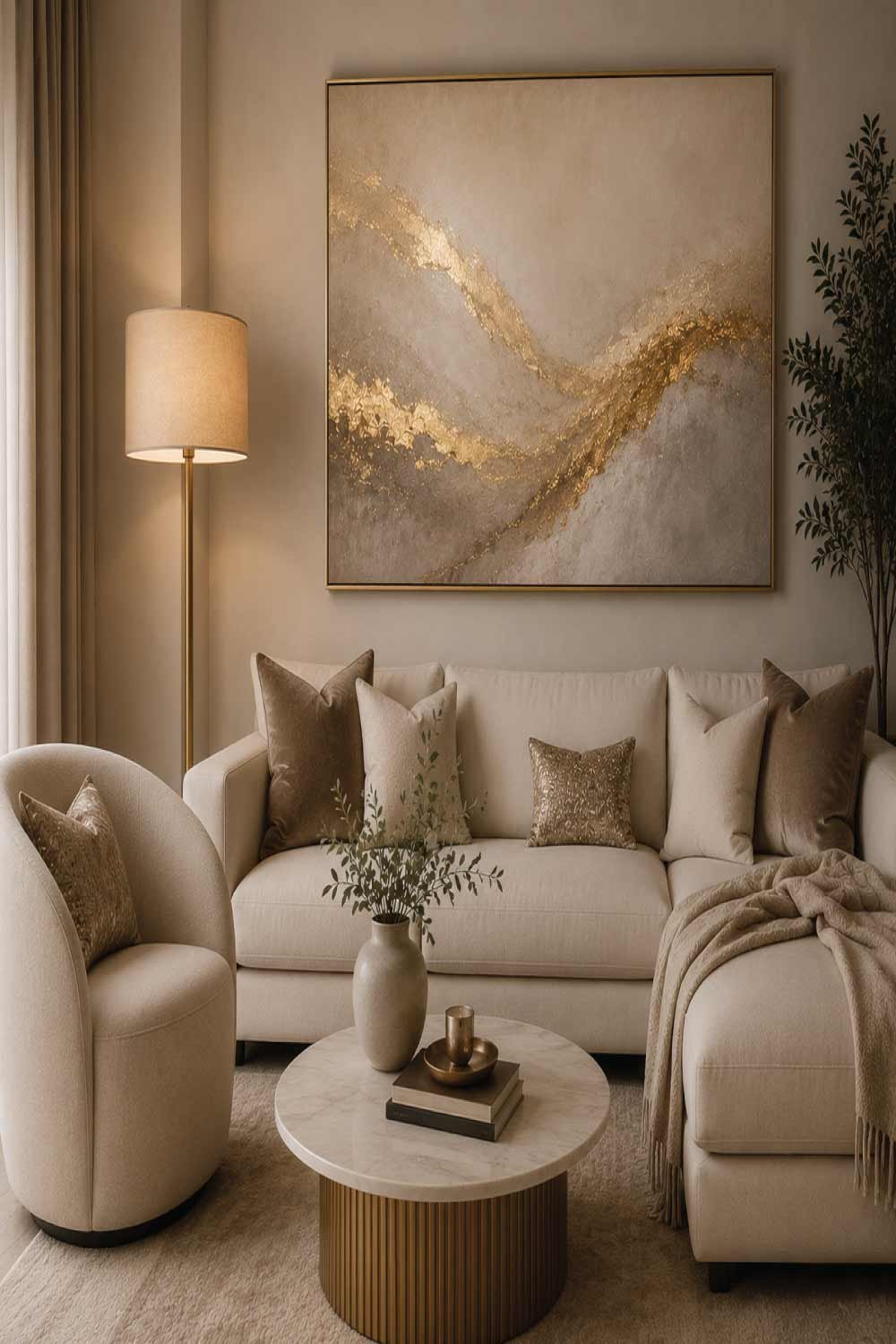 Metallic Accent Canvas for Subtle Glamour