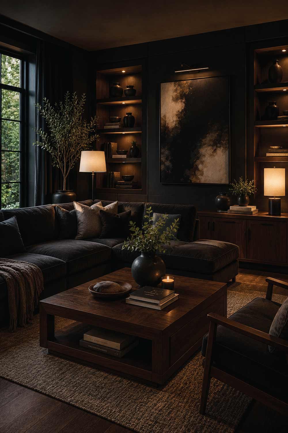 Add a Dramatic Dark Wood Element