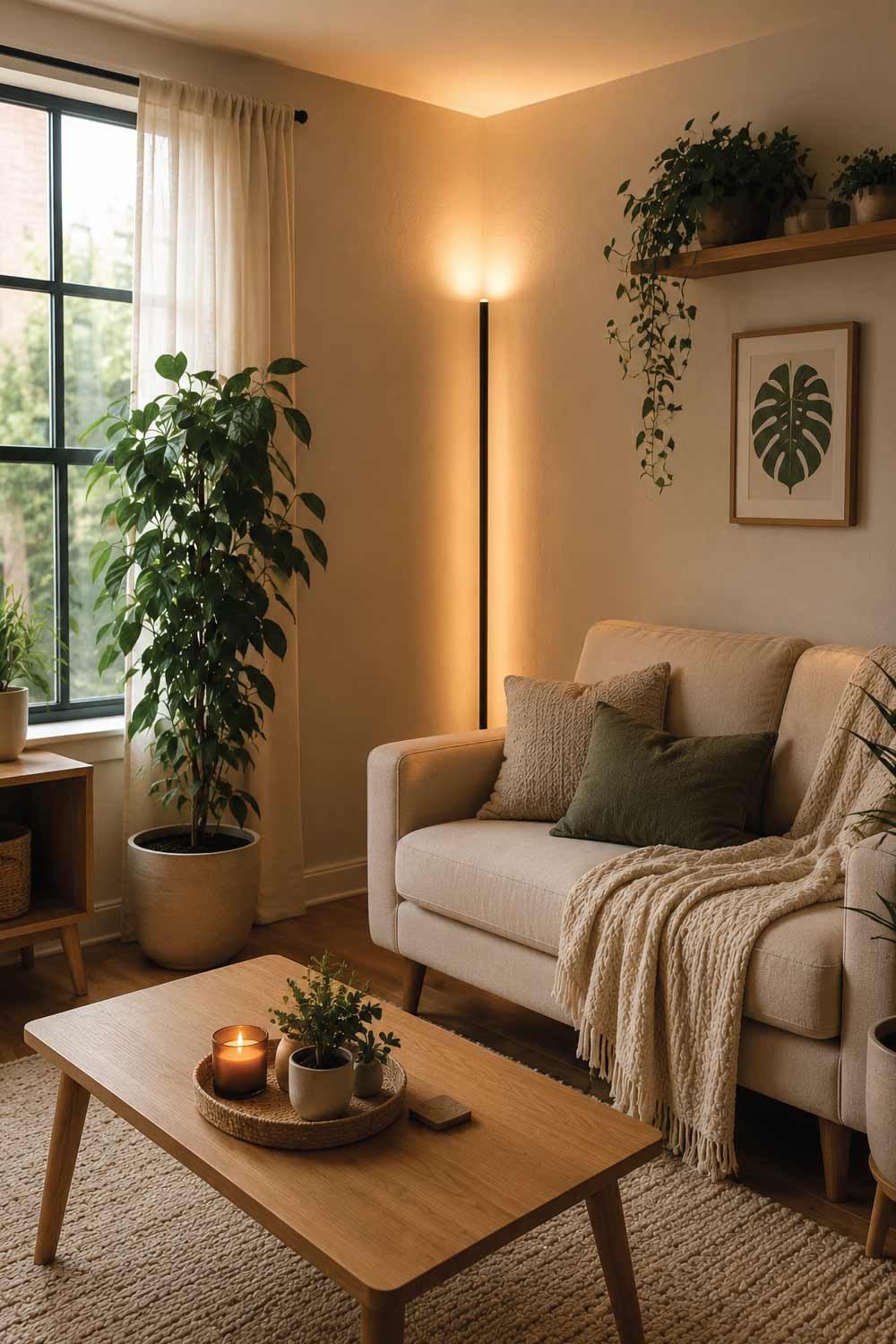 Corner LED Floor Lamps for Small Cozy Spaces