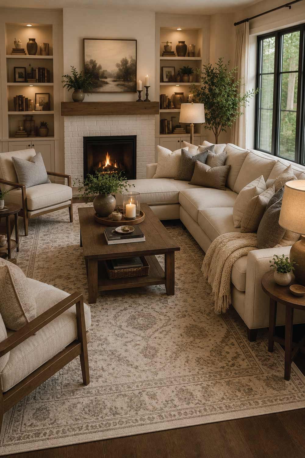 Incorporate a Statement Rug in Subtle Tones