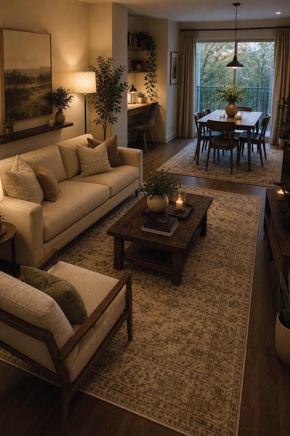 Use Area Rugs to Define Zones