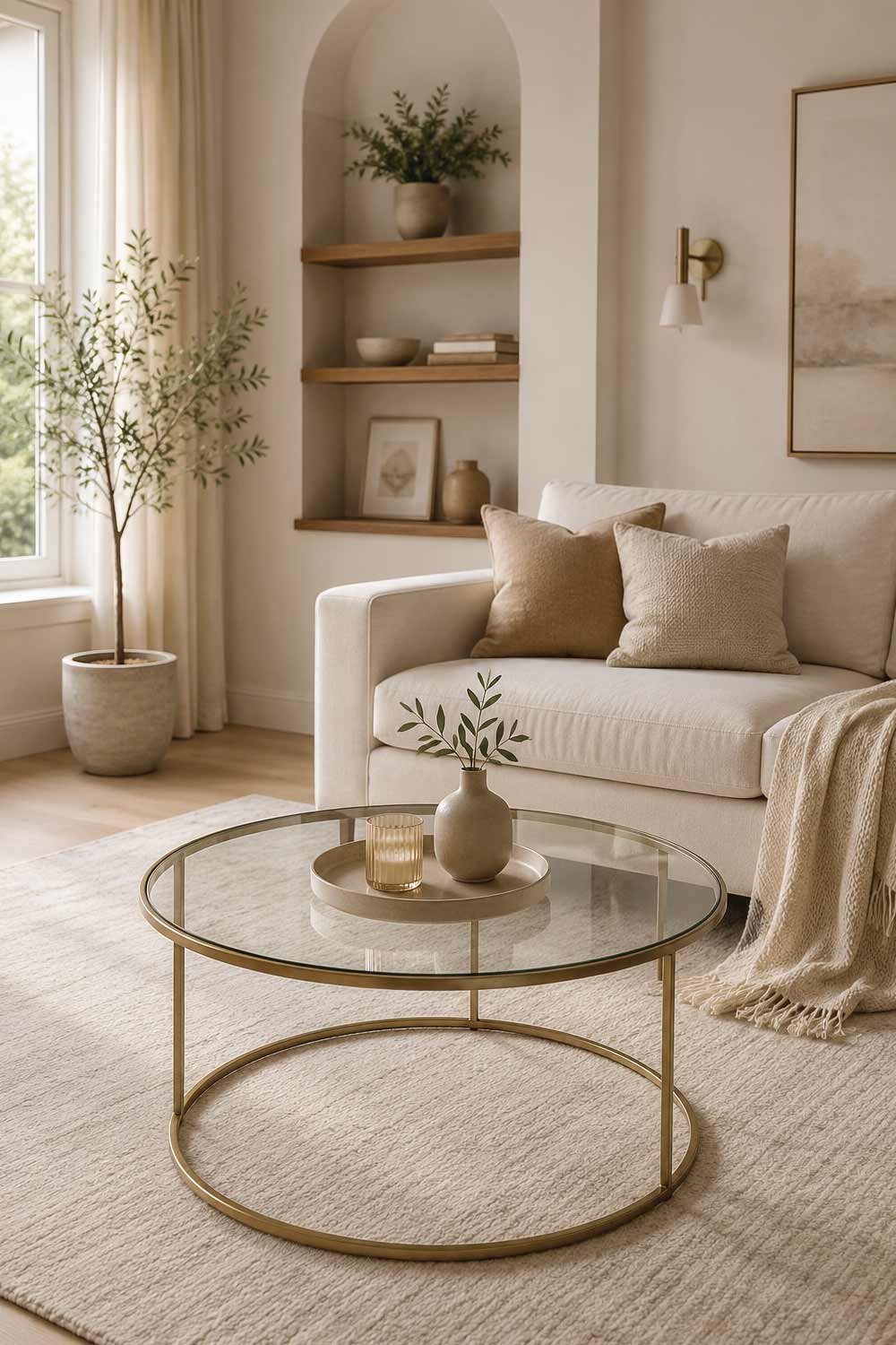 Add a Statement Coffee Table (But Keep It Minimal)