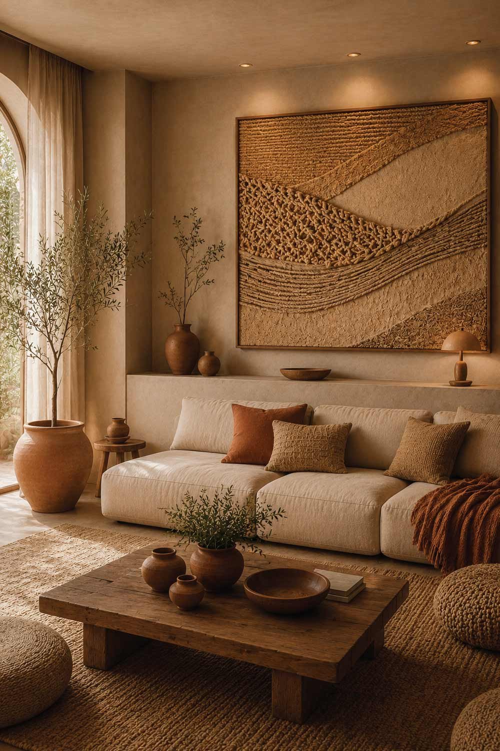 Oversized Textured Wall Art