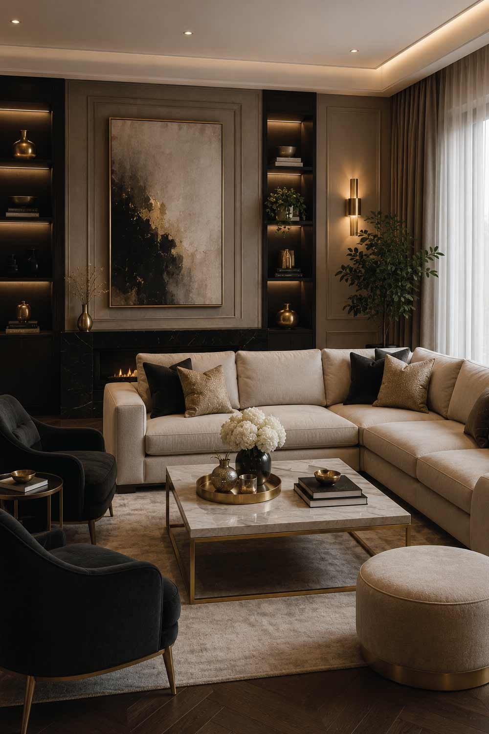 Add Metallic Accents for a Polished Finish