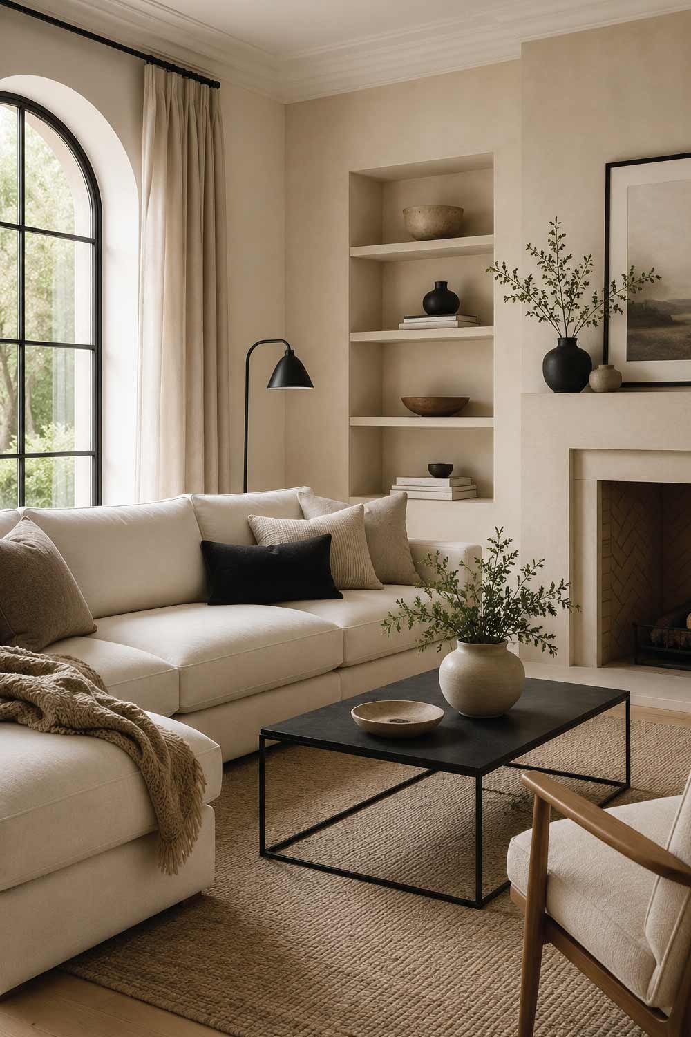 Add Subtle Contrast With Black or Charcoal Accents