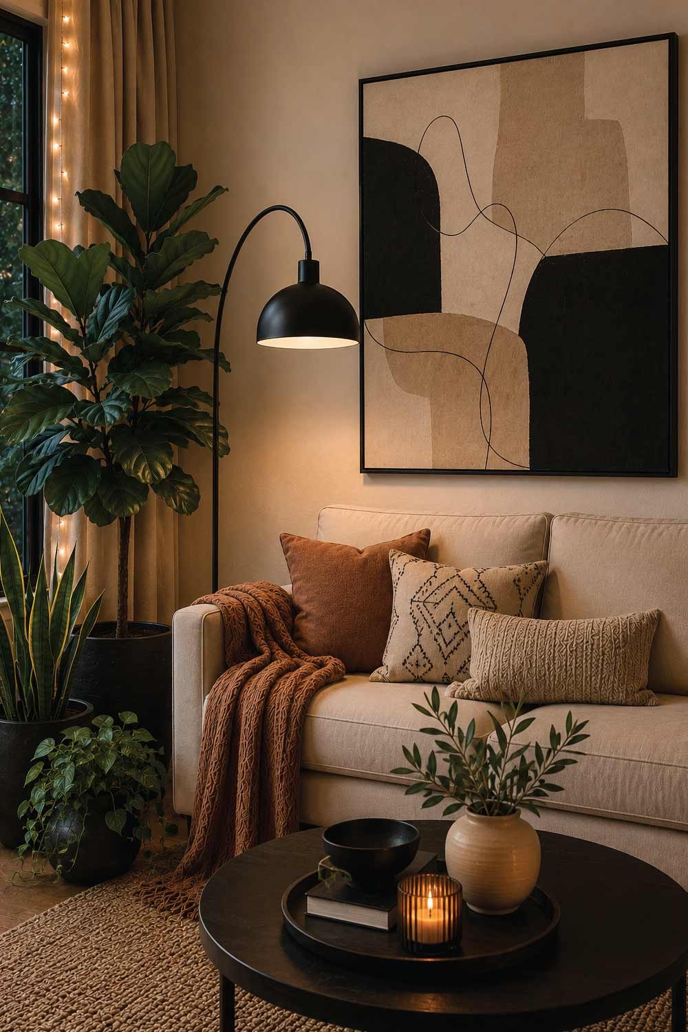 Black Floor Lamps for Subtle Contrast