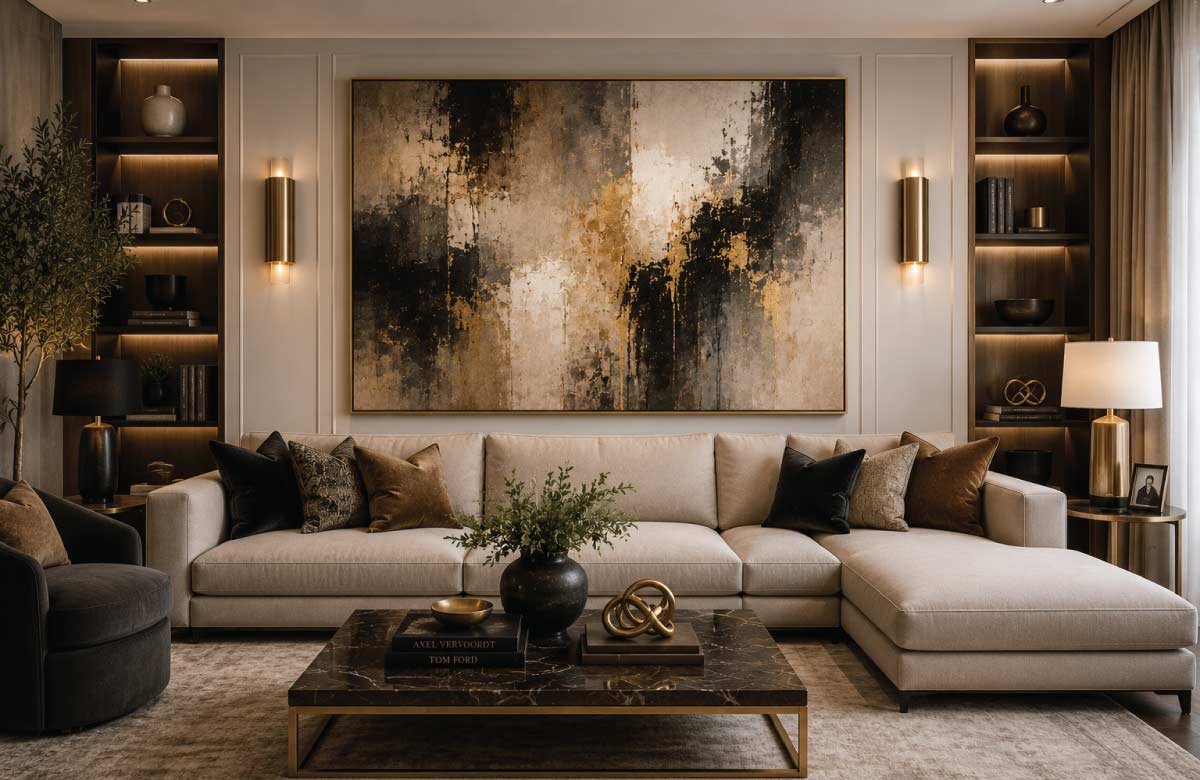 Abstract Art with Rich, Sophisticated Tones