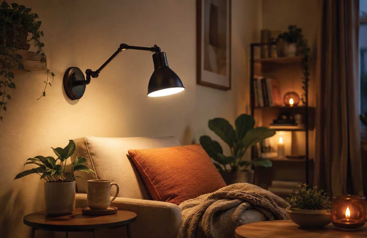 Adjustable Swing Arm Wall Lamp