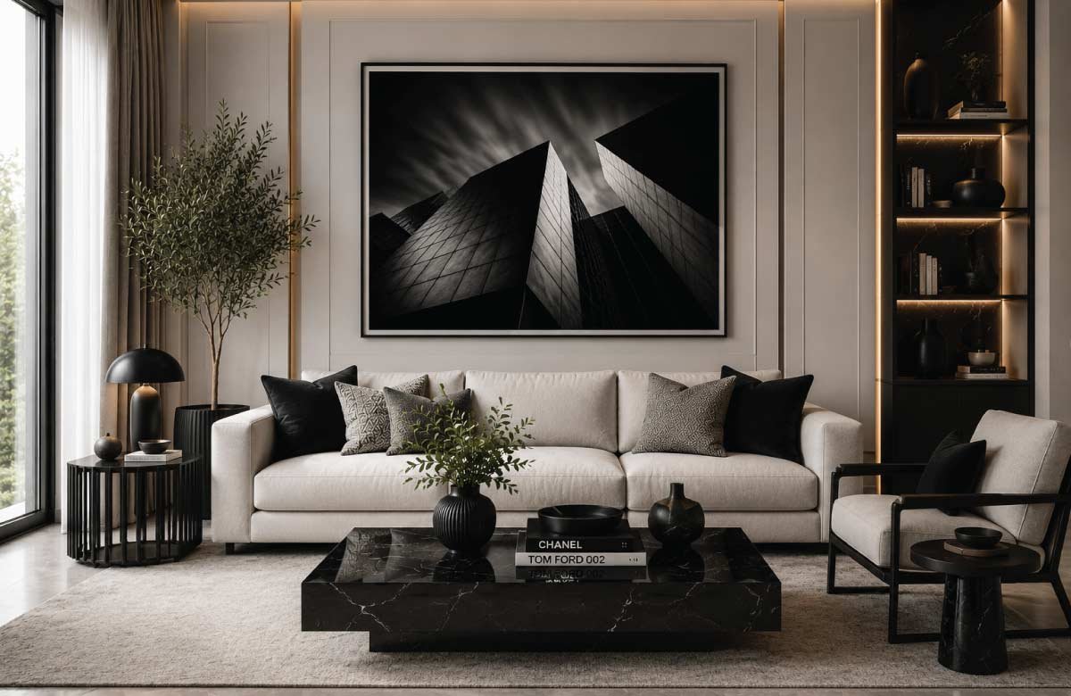 Black and White Art with High Contrast